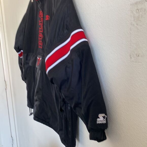 STARTER Men’s Black Insulated Chicago Bulls Jacket Size XL - Picture 4 of 11